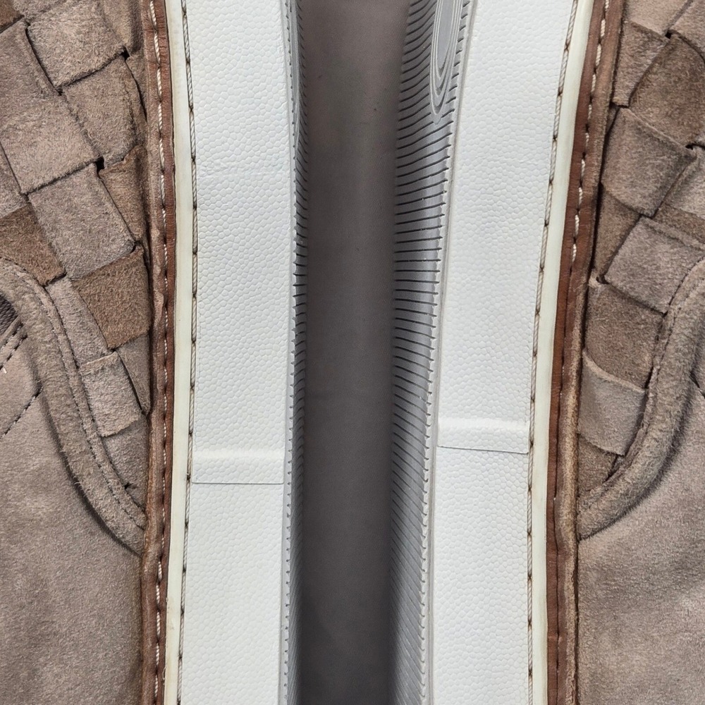 Allen Edmonds Alpha Sneaker Mens 10 D Grey Woven Suede Slip On 4647 - Picture 10 of 14